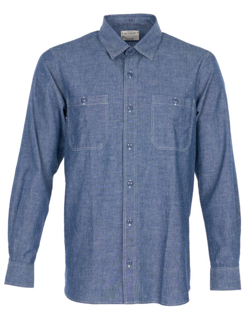 1940 USN Chambray Shirt Harbor Blue