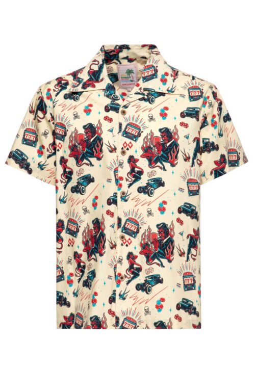 King Kerosin camisa Hawaii Hemd "Rockabiily Devil"