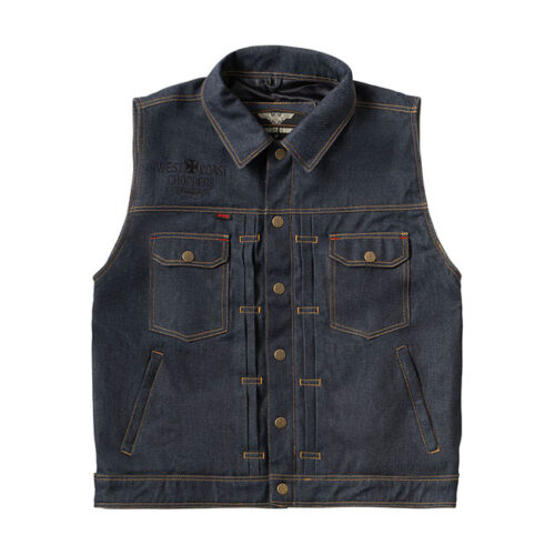 chaleco denim motero
