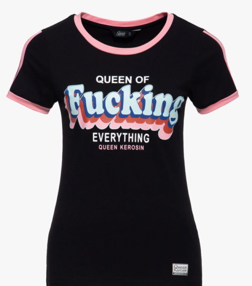 T-Shirt-Queen-Of-Fucking-Everything-in-Schwarz-Queen-Kerosin