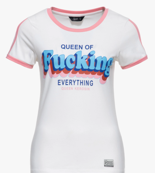 T-Shirt-Queen-Of-Fucking-Everything-in-Off-White-Queen-Kerosin