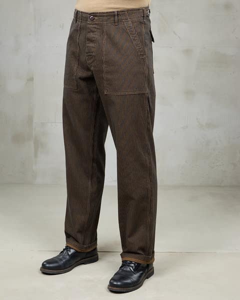 Pike Brothers 1962 OG-107 Pant Hickory Stripe Brown - Imagen 2