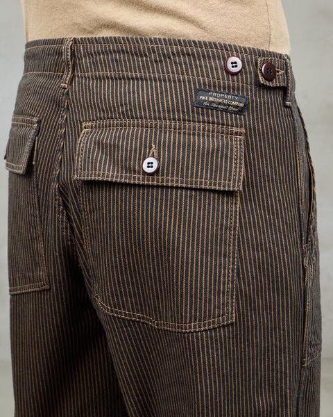 Pike Brothers 1962 OG-107 Pant Hickory Stripe Brown - Imagen 4
