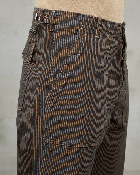 Pike Brothers 1962 OG-107 Pant Hickory Stripe Brown - Imagen 5