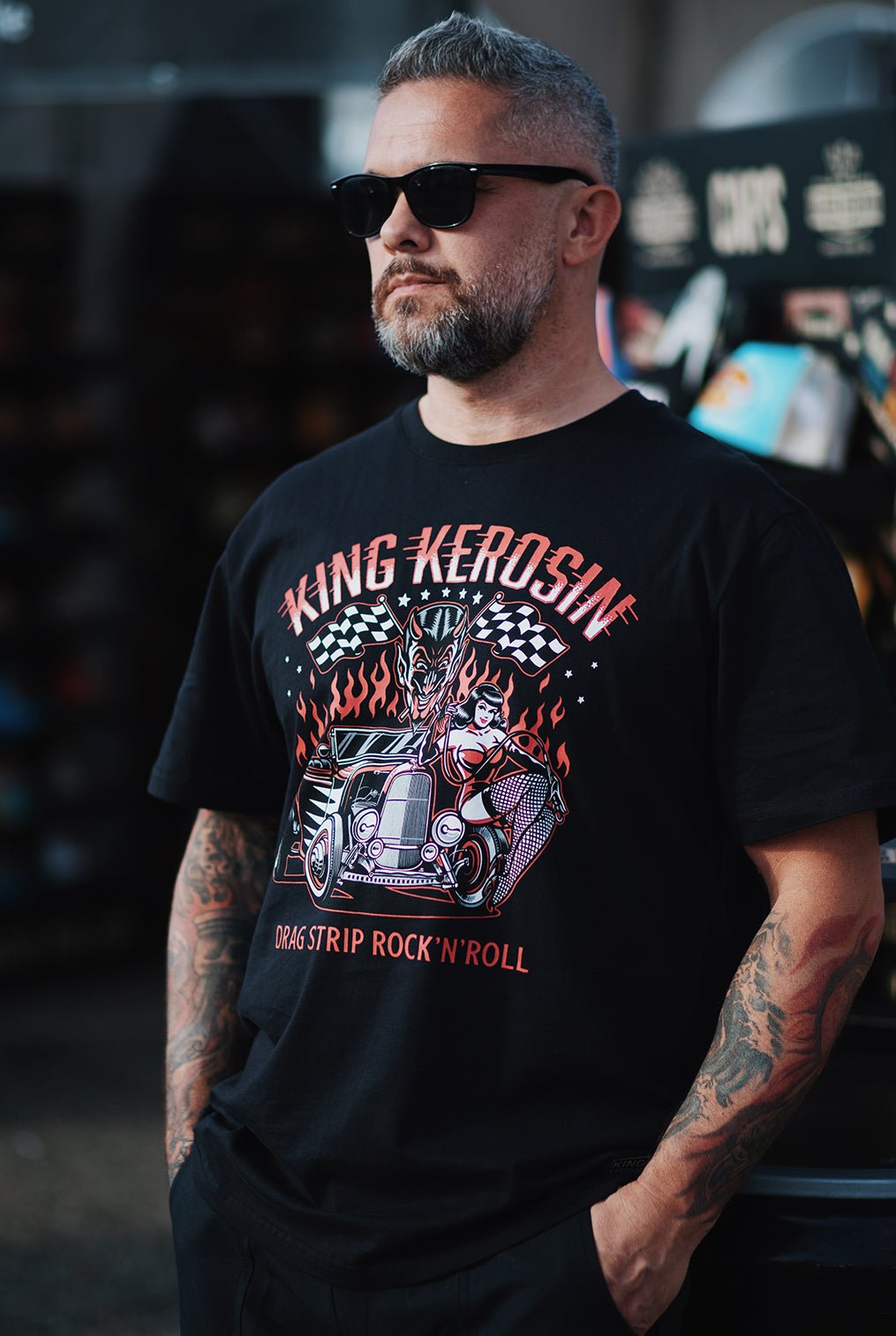 Camiseta King Kerosin Drag Strip Negra - Imagen 4