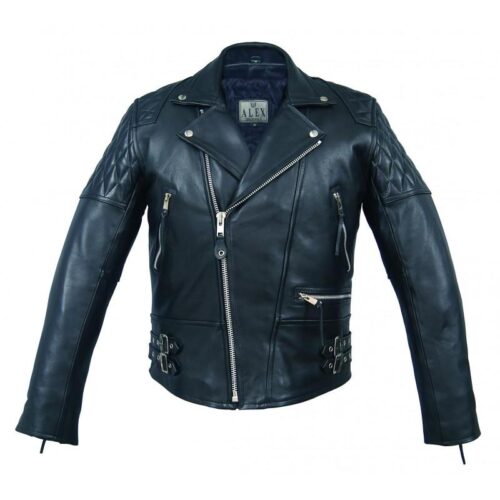 Chaqueta de piel de rombos