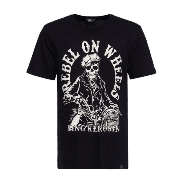 King Kerosin Rebel on Wheels T-shirt black