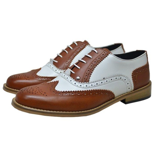 50' Style GAtsby brogue brown/White