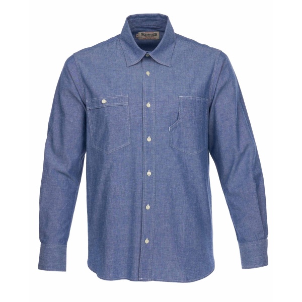 Pike Brothers camisa azul 1937 Roamer Shirt blue chambrey