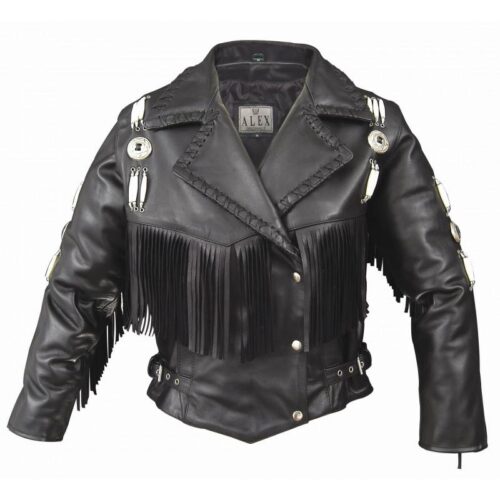 Chaqueta de piel con detalles