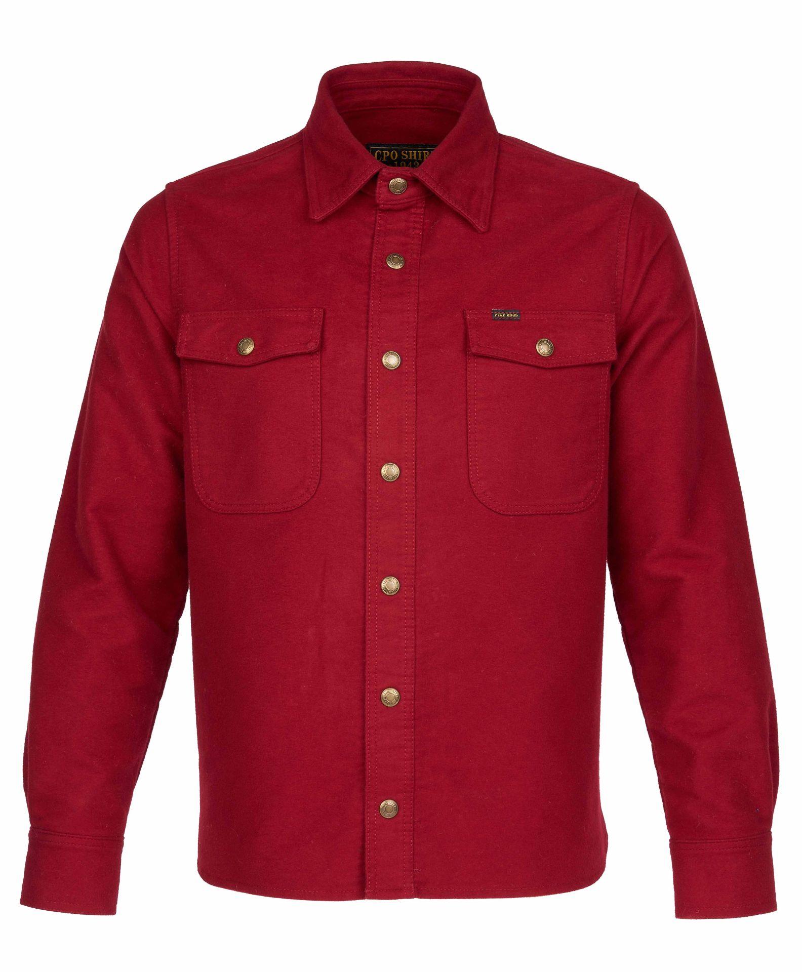 Pike Brothers Sobre camisa  1943 CPO Shirt Moleskin dark red