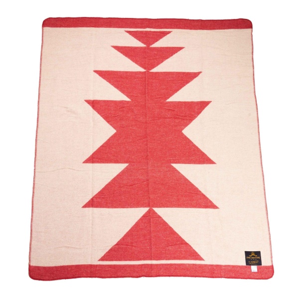 1969 Tolani wool blanket red