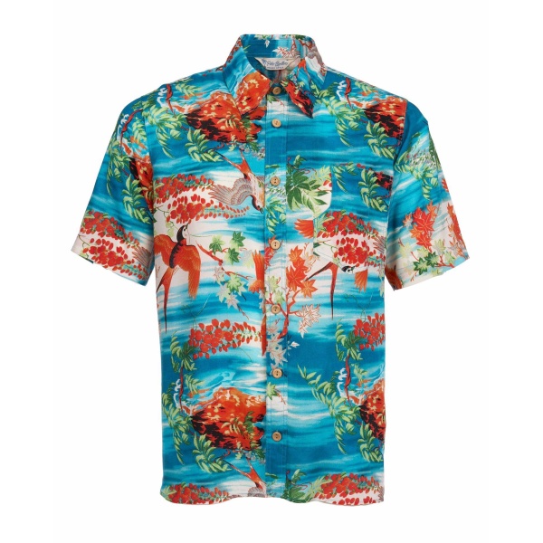Hawaii Pike Brothers 1937 Roamer Shirt Short sleeve Miyamato blue