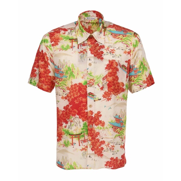 Hawaii Pike Brothers 1937 Roamer Shirt Short sleeve Miyamato orange