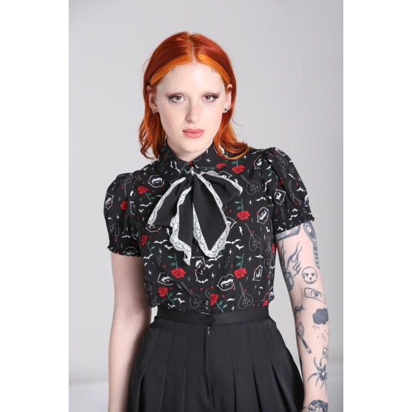 Camisa Hell Bunny Lilith Blouse