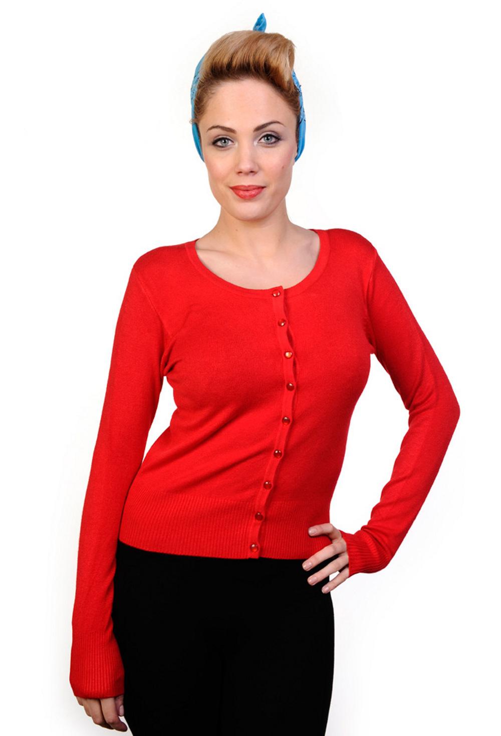 Banned Ladys cardigan red