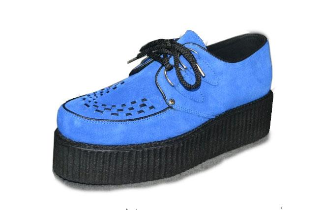 Creeper shoe blue suede